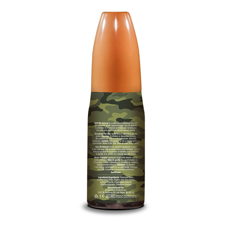 Gun Oil Natural 2 Oz Water-Based Personal Lubricant Paraben Free Speciality Lubricants