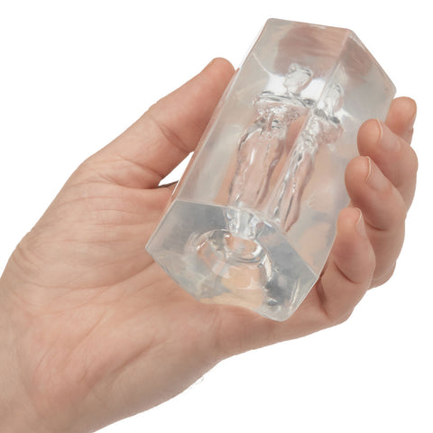 Guys Guys Guys™ David Transparent Soft Stretchy Male Masturbator with Closed End Suction Strokers - Manual