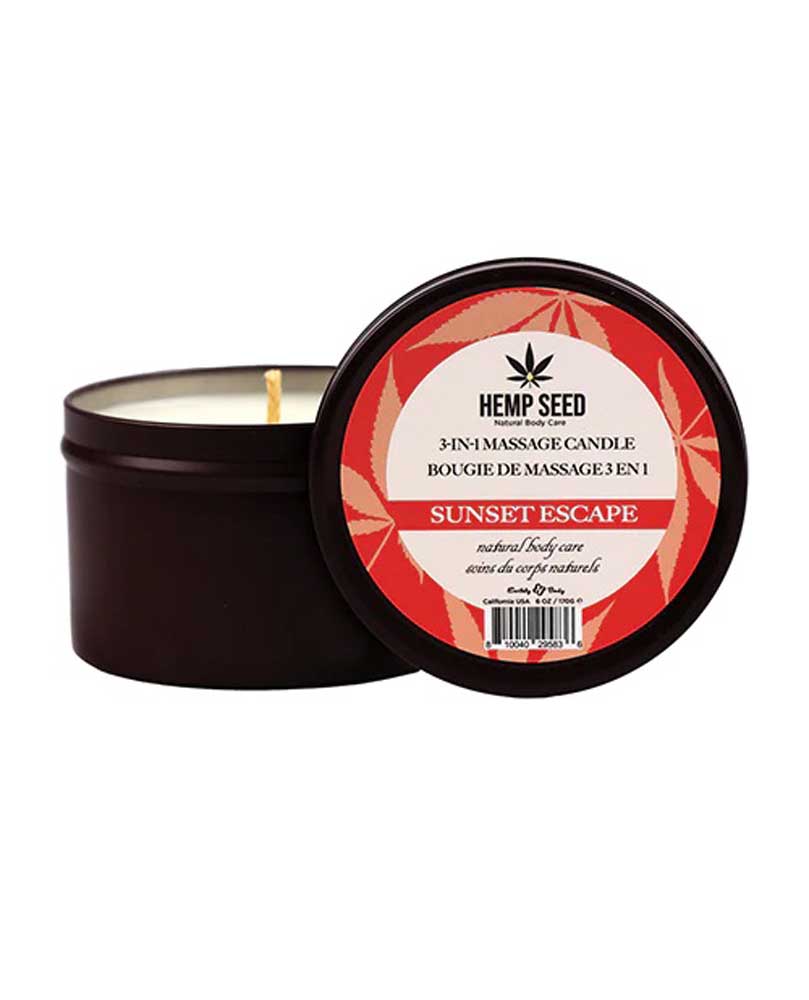 Hemp Seed 3-in-1 Massage Candle - Paradise Mist 6 Oz Massage Candles