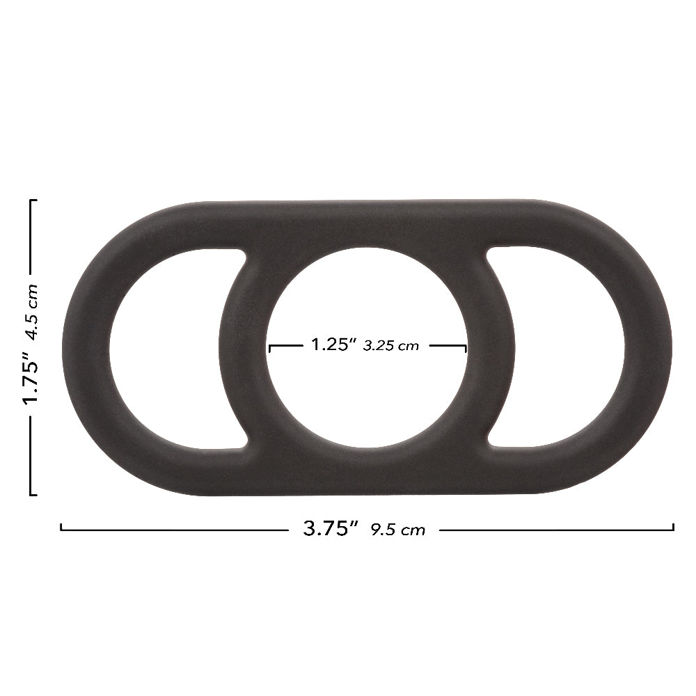 Alpha Liquid Silicone Commander Ring Black Black COCK RINGS