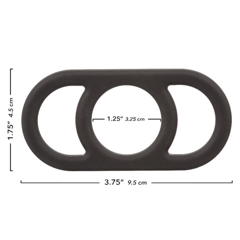 Alpha Liquid Silicone Commander Ring Black Black COCK RINGS