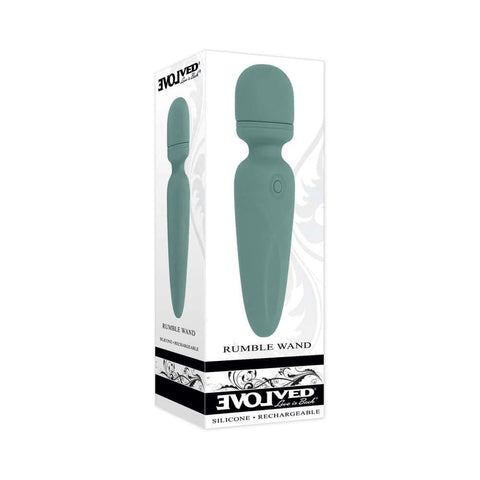 Evolved Rumble Wand Olive Green Mini Massager Green Electric Massager