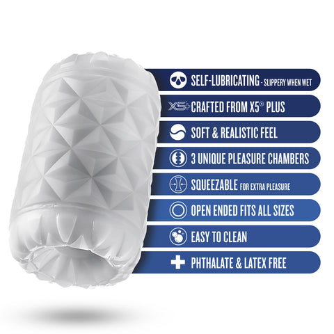 Rize Reakt (White) – Self-Lubricating Male Masturbation Stroker Strokers - Manual