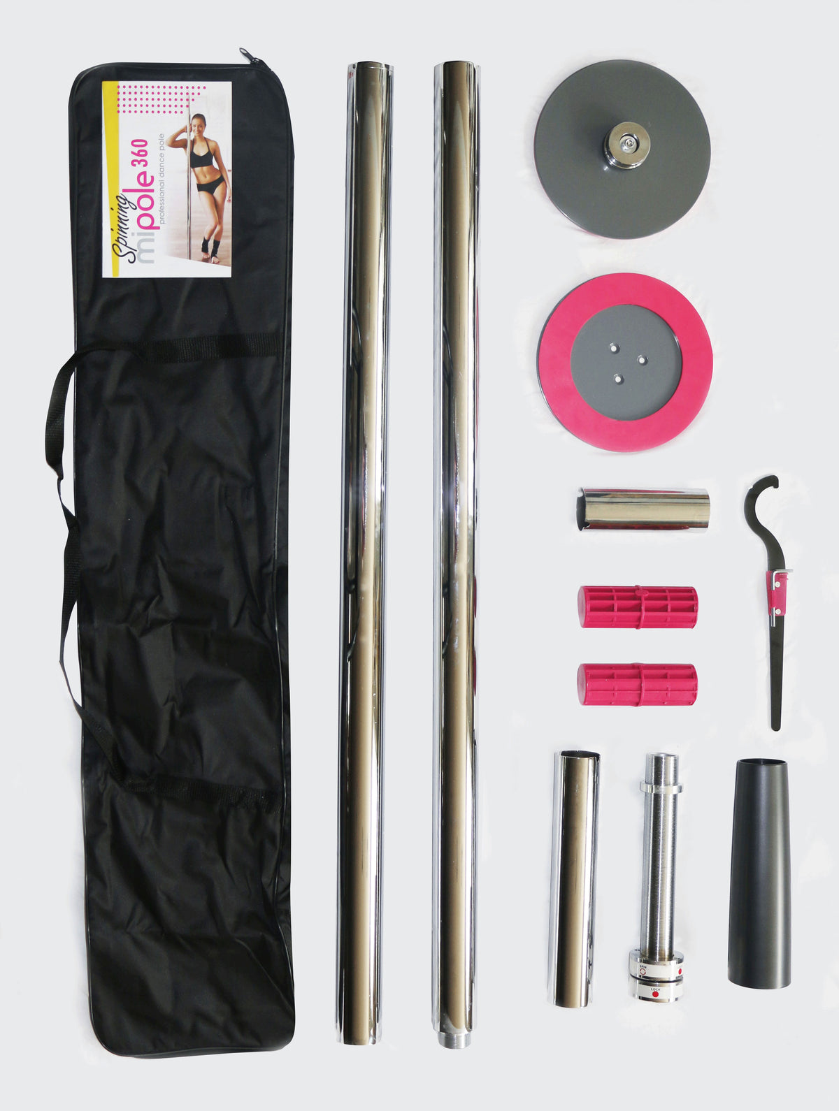 Mipole 360 Spinning Professional Dance Pole for Adult Intimacy Silver Sex Furniture