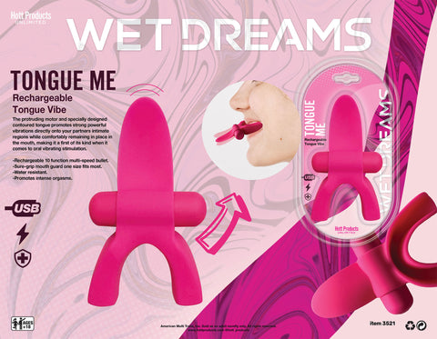 Tongue Me Pink Tongue Vibrator by Hott Products for Oral Pleasure Pink BULLETS