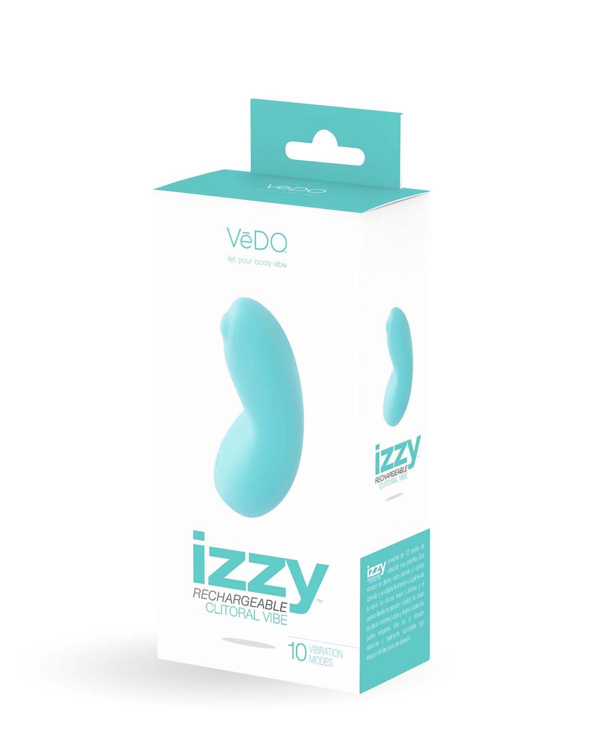 Izzy Rechargeable Clitoral Vibrator with 10 Powerful Modes Turquoise Vibrators