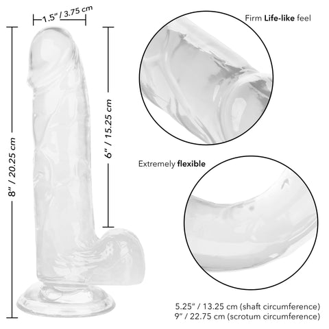 Size Queen 6 Inch Blue Realistic Dildo with Life Like Texture DONGS