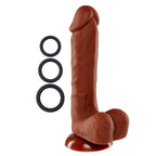 Cloud 9 Premium Silicone 8 Inch Dong with Three Cock Rings > Dildos > Realistic Dildos