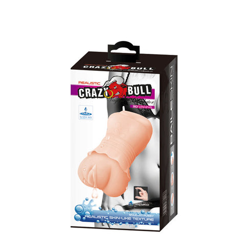 Crazy Bull No Lube Masturbator Sleeve – Realistic Skin-Like Texture Masturbator 2.80 Inches Length > Sex Toys For Men > Masturbators > Manual