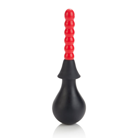Ribbed Anal Douche Enema Kit with Squeeze Bulb and Pleasure Probe Douches