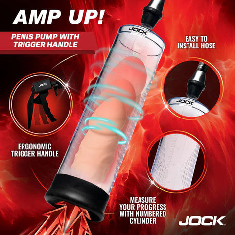 Amp Up Penis Pump (Clear) – Penis Pump With Trigger Handle Pumps & Enlargers