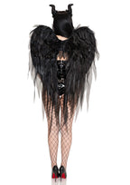 Leg Avenue Dark Enchantress Wings and Horn Headband Set – Chiffon Wings and Horn Headband > Clothes > Costumes > Womens