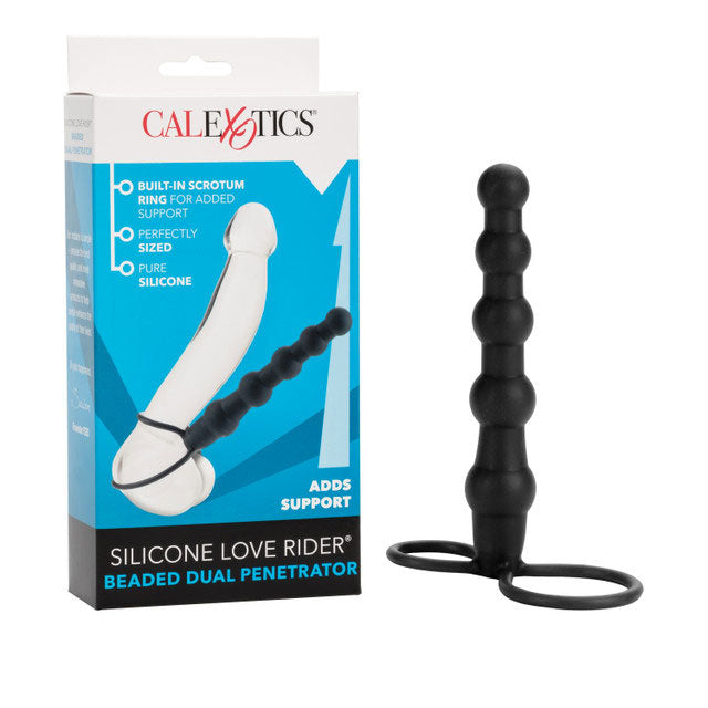 Love Rider Beaded Dual Black 5.75" Penetrator > Anal Range > Anal Probes