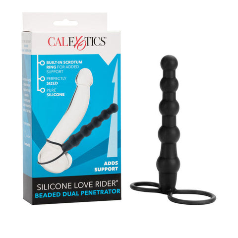 Love Rider Beaded Dual Black Penetrator ANAL TOYS