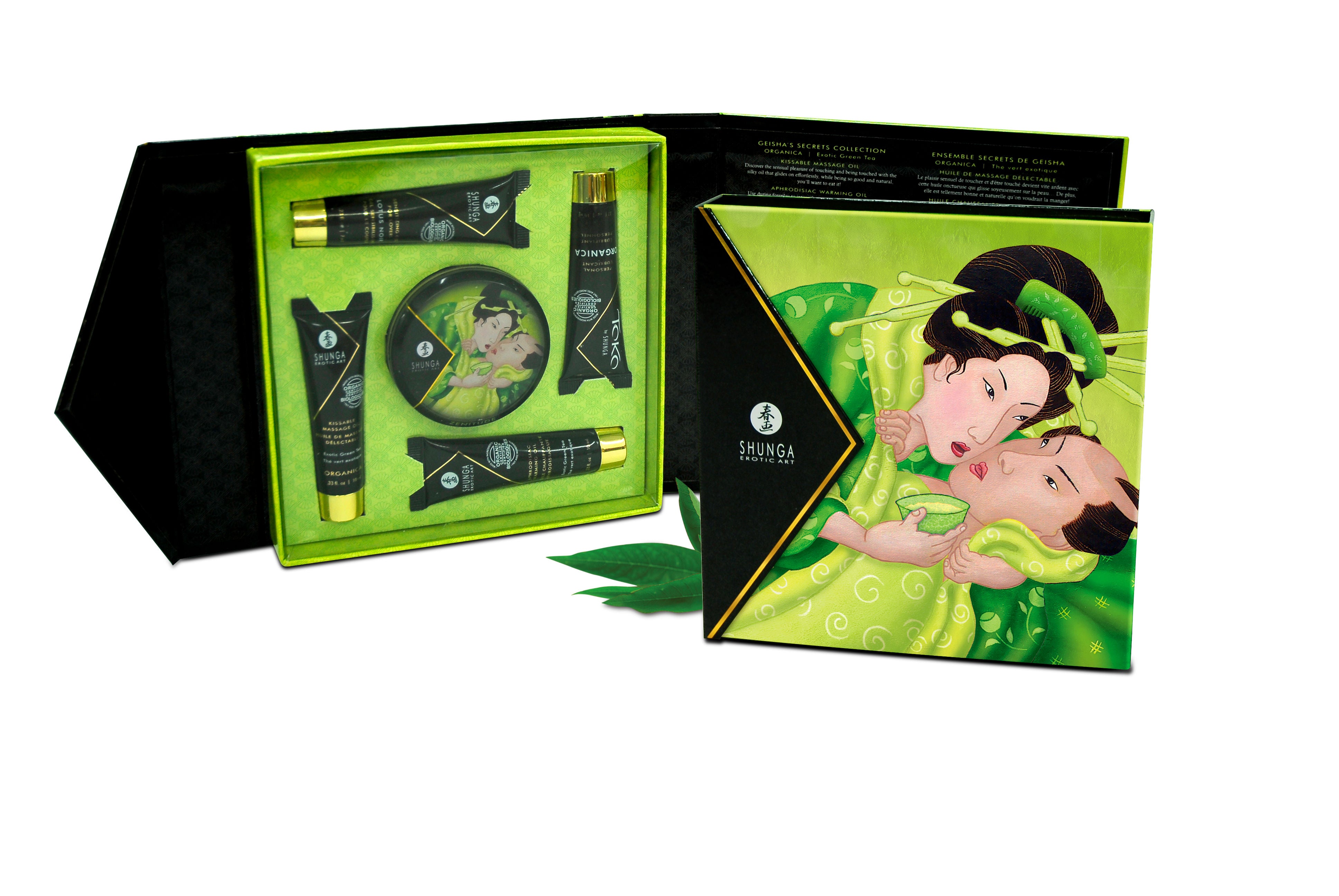 Geisha's Secrets Organica Massage Gift Set with Green Tea Massage Oil