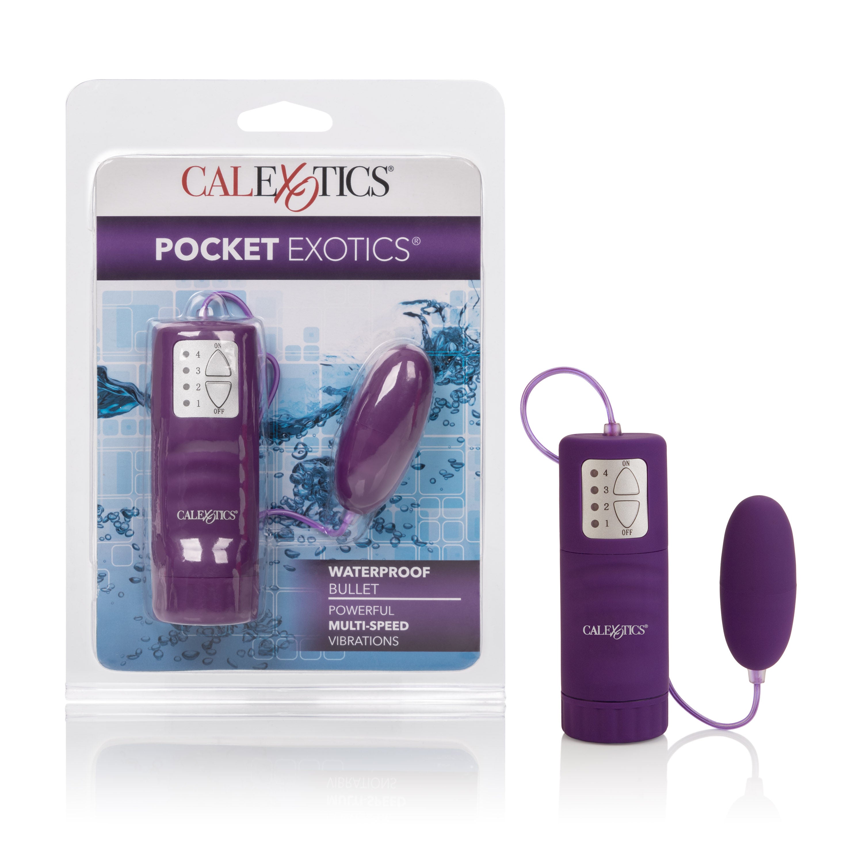 Waterproof Velvet-Cote Bullet Vibrator with 4-Speed Controller BULLETS & EGGS
