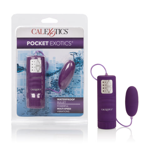 Waterproof Velvet-Cote Bullet Vibrator with 4-Speed Controller BULLETS & EGGS