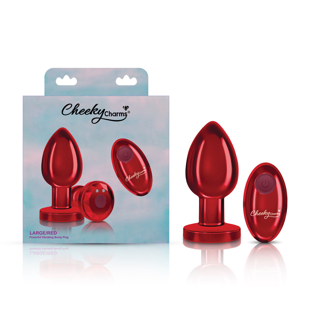 Viben Vibrating Red Metal Remote Control Anal Plug Butt Plugs - Vibrating