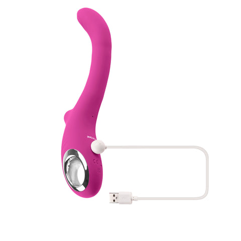 Flexible Magenta G-Spot and Clitoral Vibrator with Tapping Function Vibrators