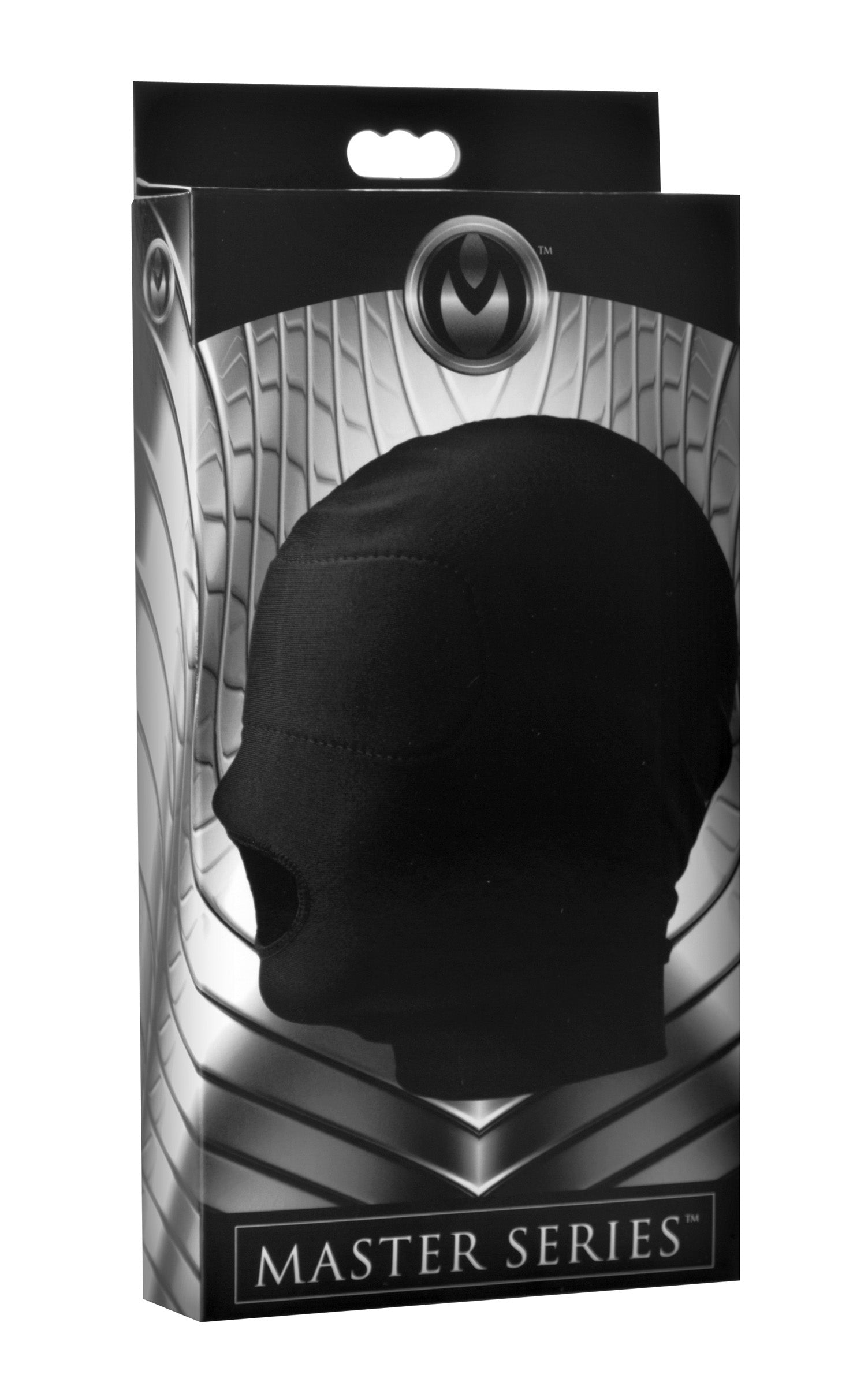 Spandex Bondage Hood with Padded Eyes and Open Mouth Design Secondary image