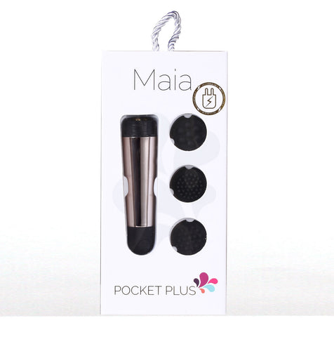 Rechargeable Pocket Plus Rose Gold Mini Vibrator With Tips BULLETS