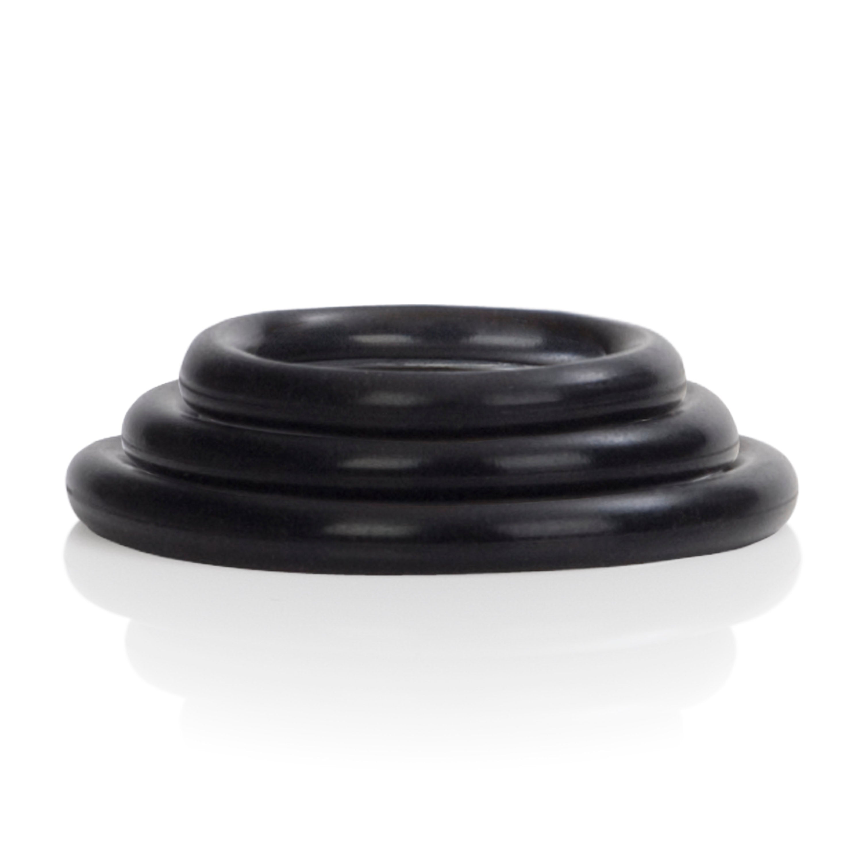 CalExotics Silicone Support Rings Set – Stretchy Comfortable Black Cock Rings > Cock Ring > Sets
