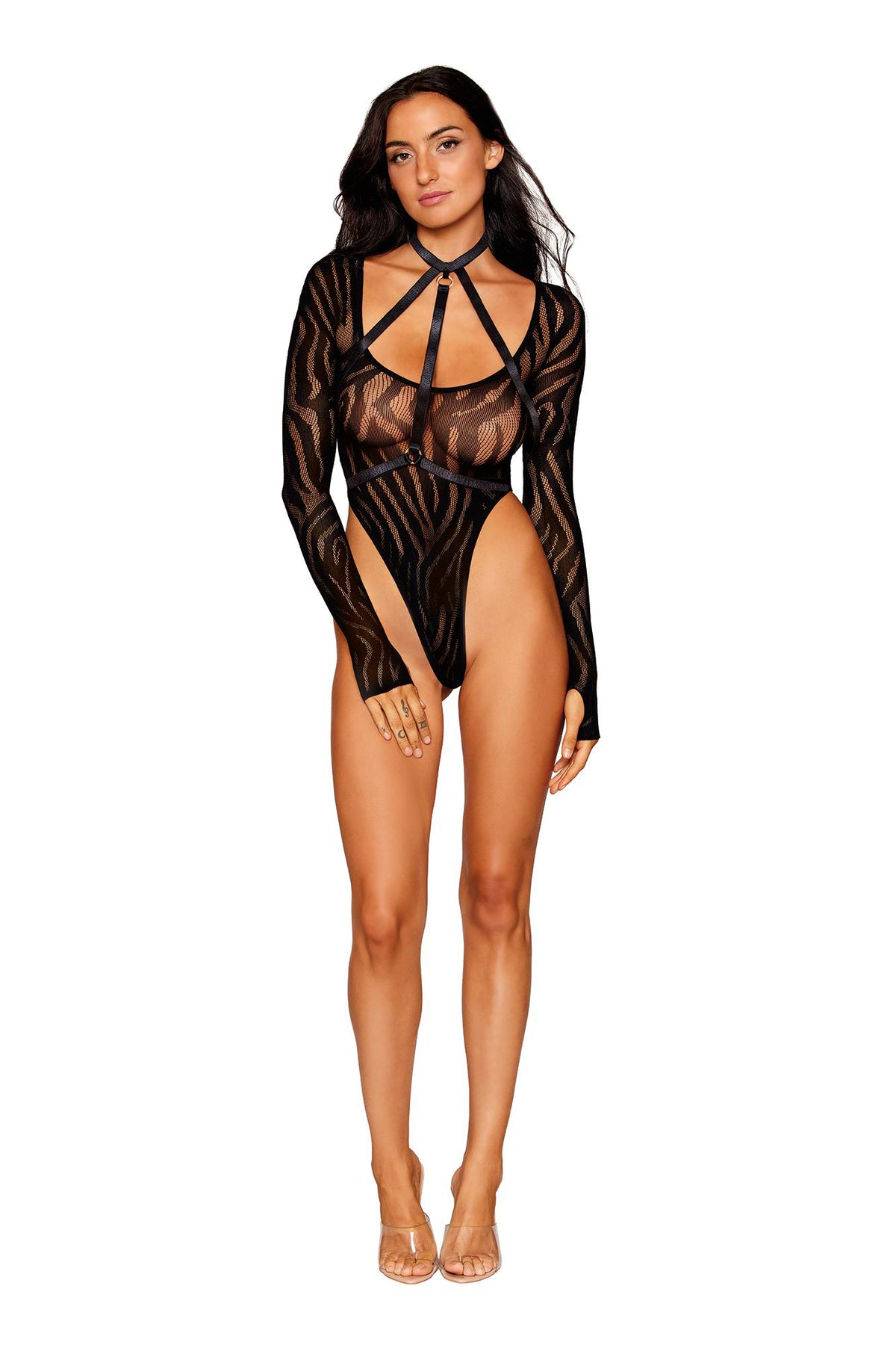 Dreamgirl Teddy with Harness Black > Clothes > Teddies
