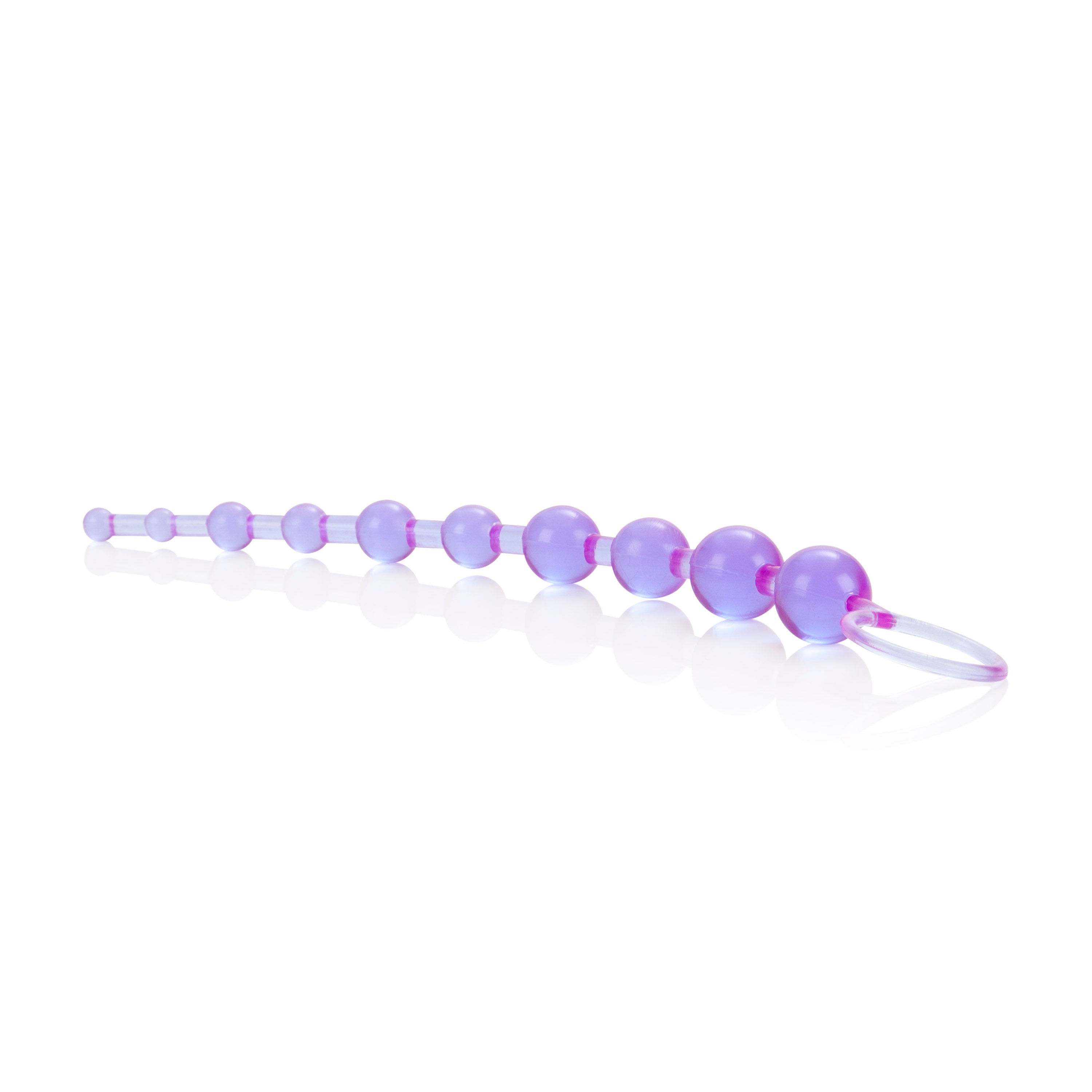 X-10 Beads Purple Graduated Anal Pleasure Beads with Easy Retrieval Loop and Smooth Jelly Finish > Anal Range > Anal Beads