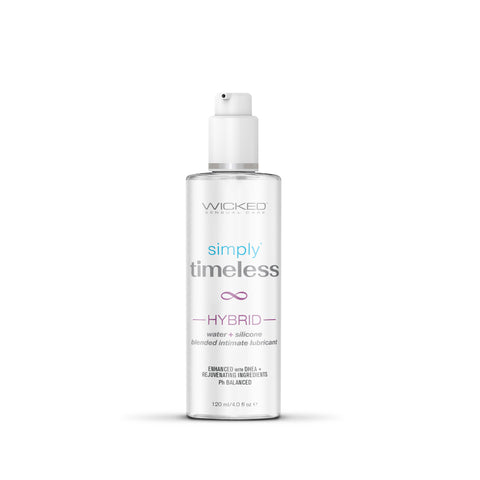 Wicked Simply Timeless Hybrid Lubricant 4 Ounce Bottle White Hybrid Lube