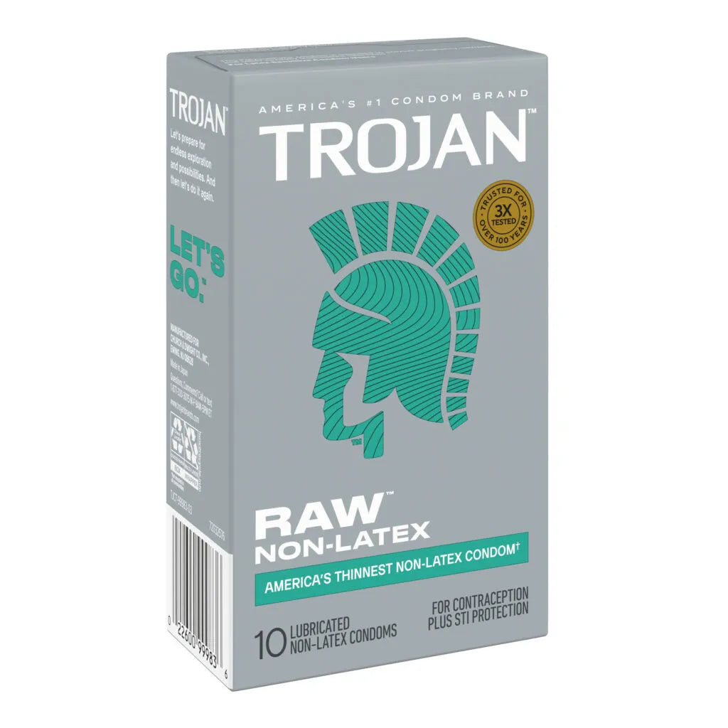 Trojan Raw Non-Latex Condoms 10 Pack Ultra Thin Sensual > Essentials > Condoms > Non-Latex