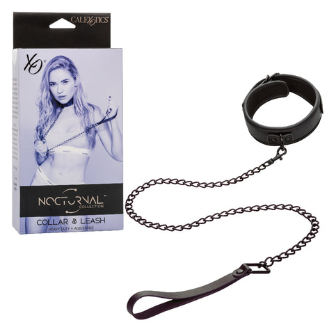 Nocturnal Collection Black Collar and Leash Set for Adults > Bondage Gear > Collars