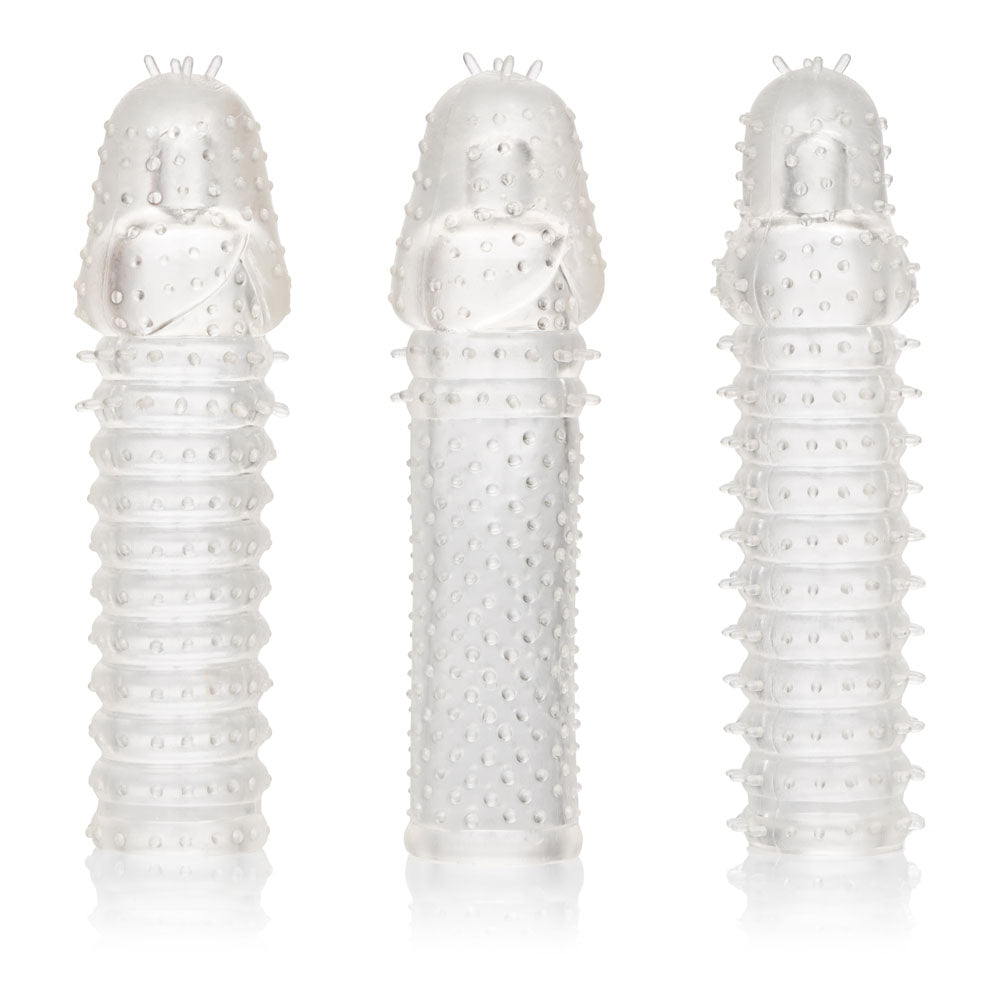 3 Piece Extension Kit with Ribbed Texture for Enhanced Pleasure SLEEVES