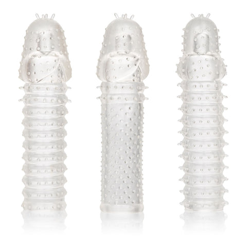 3 Piece Extension Kit with Ribbed Texture for Enhanced Pleasure SLEEVES