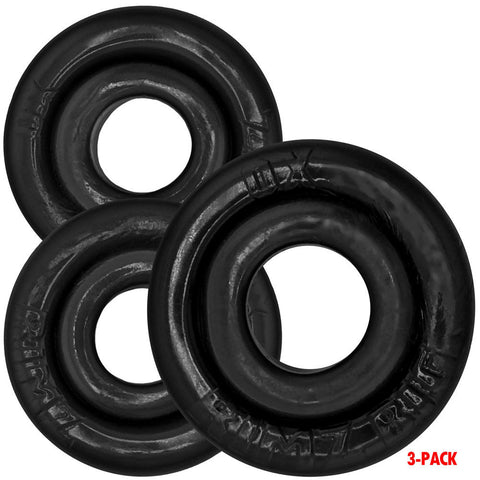 Rimringz Multi Size 3 Pack (Black) – Plush Soft Comfort Cockring Set COCK RING Set