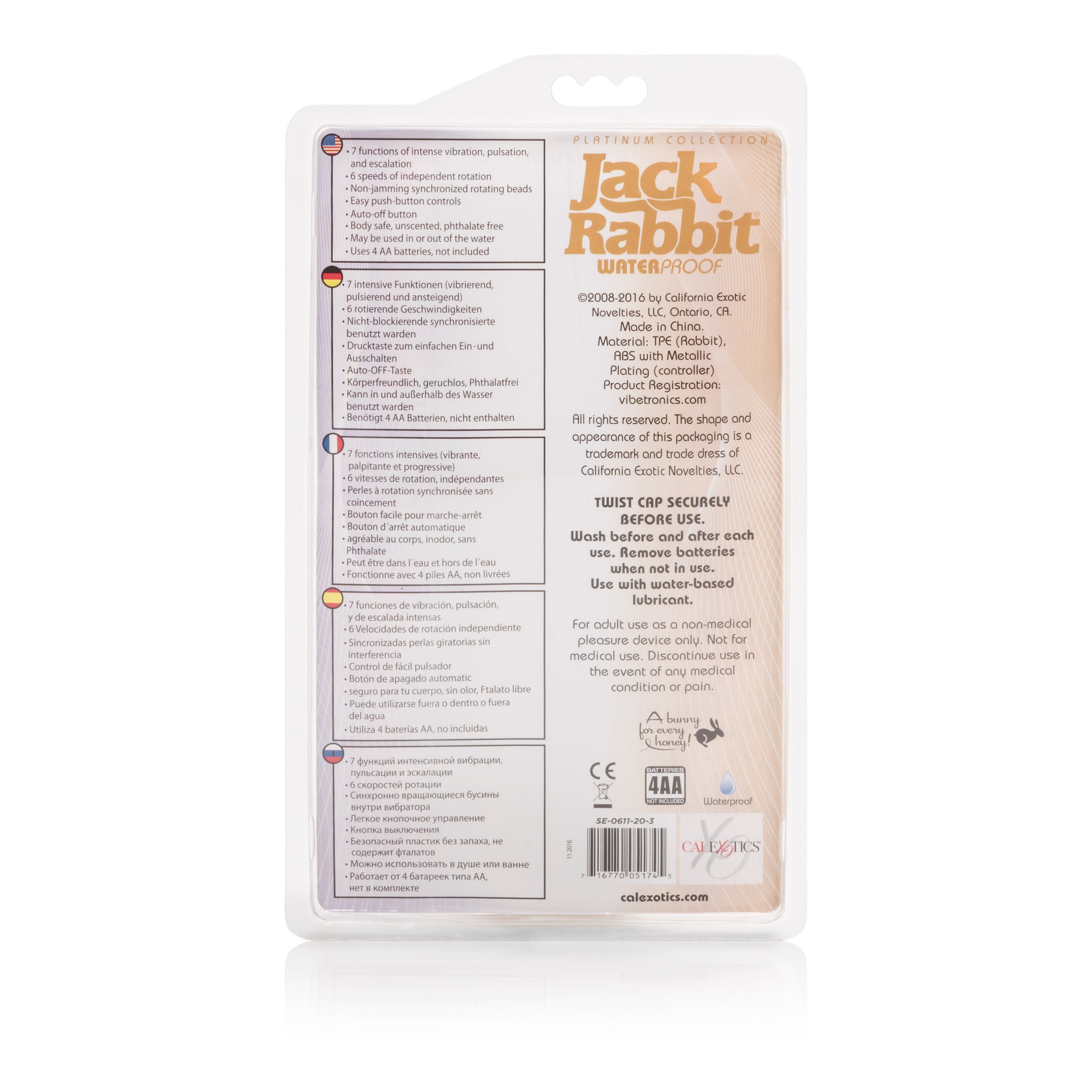 Platinum Jack Rabbit - Silver VIBRATORS-RABBIT