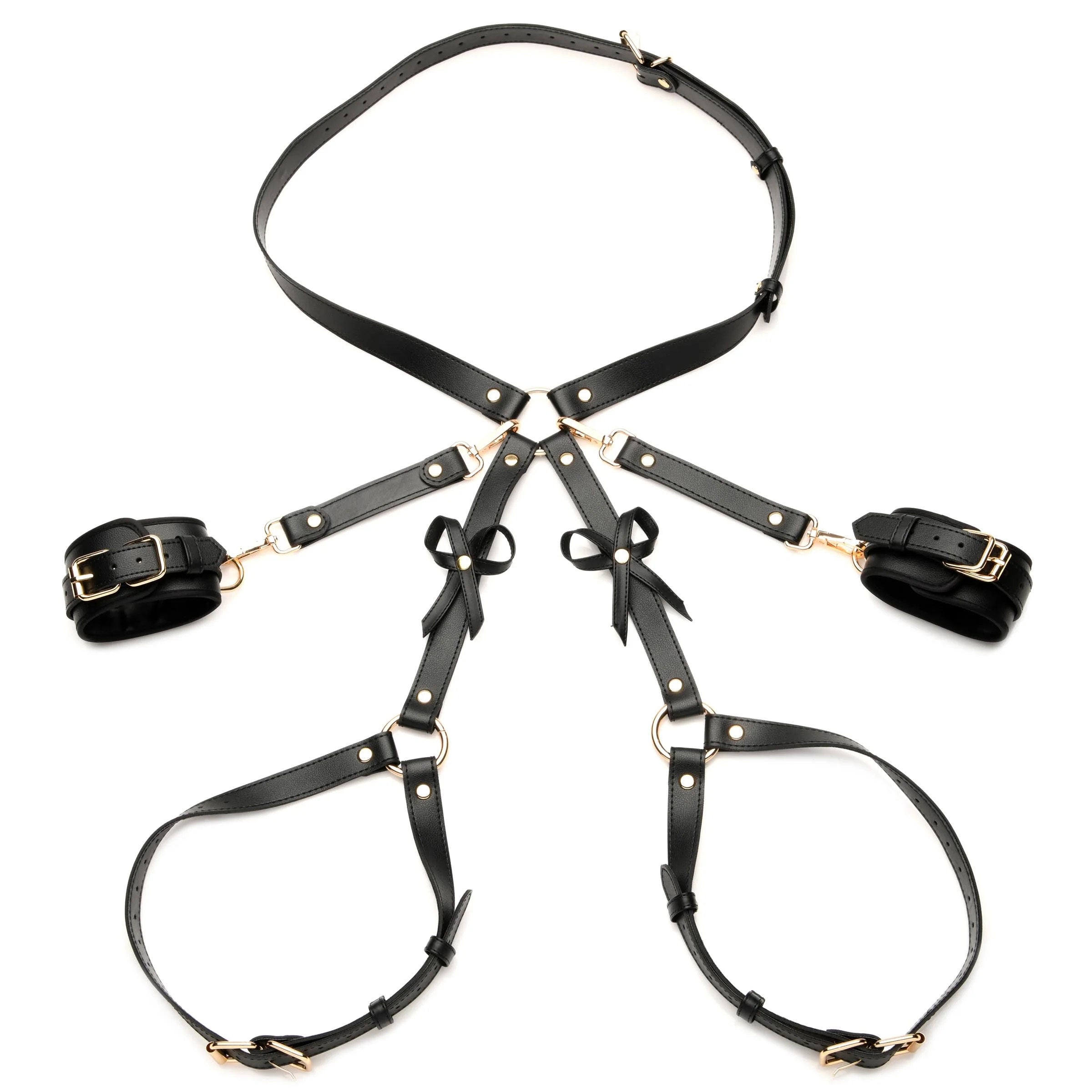 Bondage Harness With Bows (Black) – Vegan Friendly Harness > Clothes > Womens Harnesses