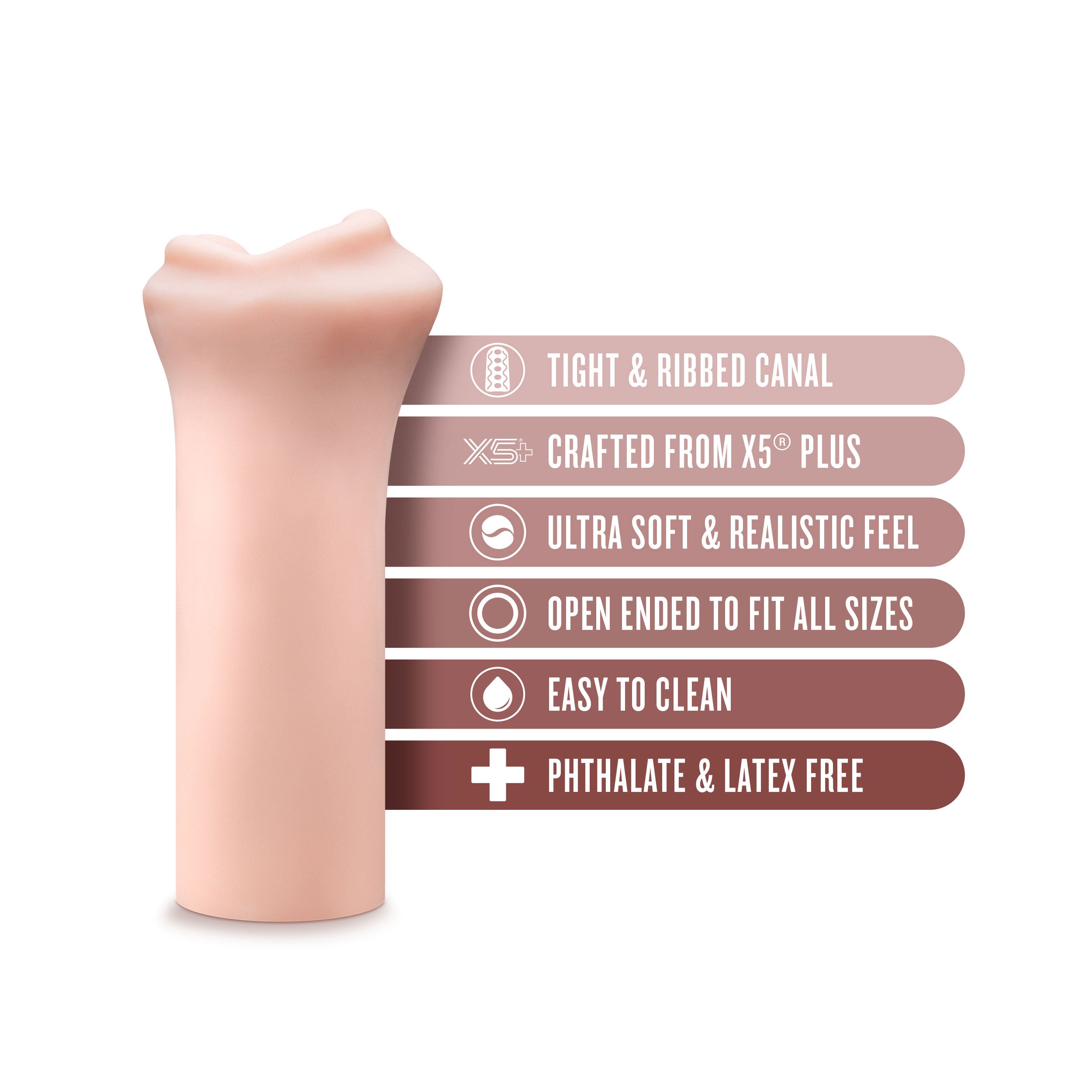 Enlust Candi Beige Male Stroker Ultra-Soft AI Partner Toy Strokers - Manual