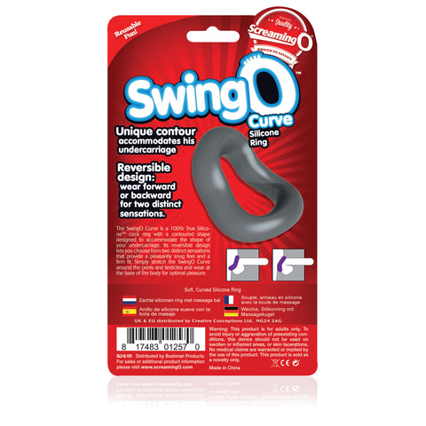 Swingo Curve (Grey) – Reversible Flexible Cock Ring Cockrings
