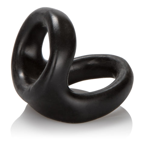 Colt Snug Tugger Black Double Cock Ring with Scrotum Support COCK RINGS Sling