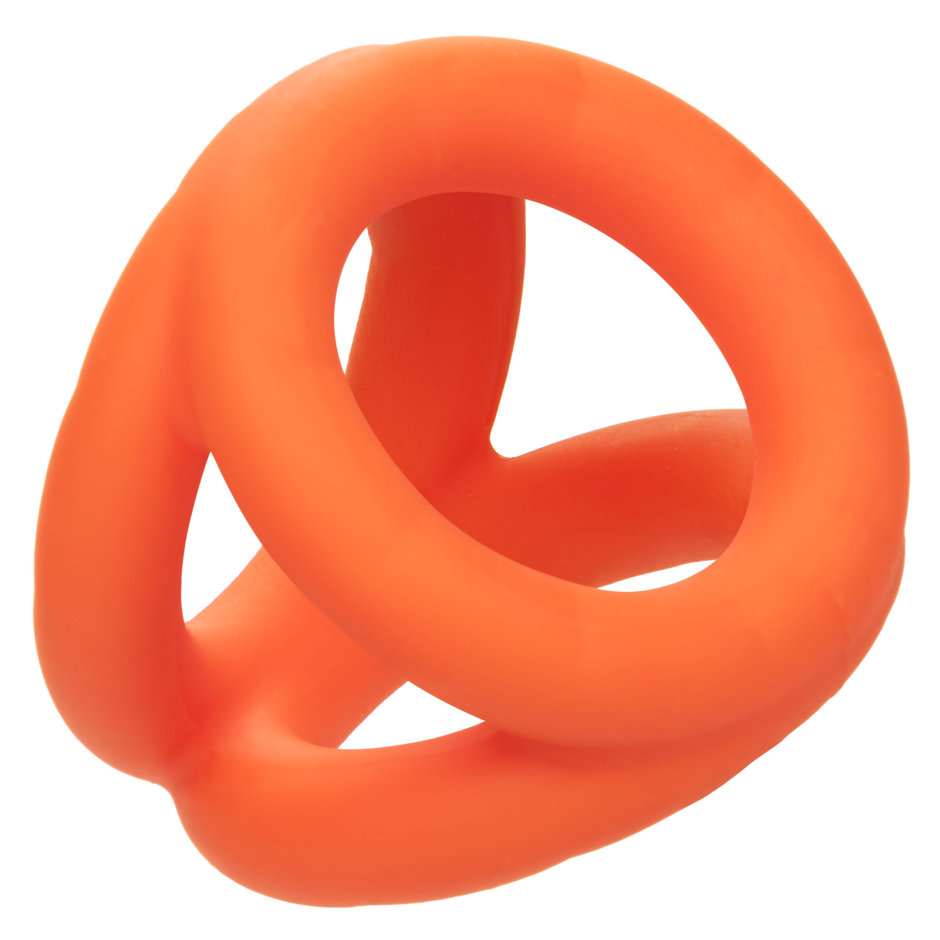 Alpha Liquid Silicone Tri-Ring Orange Ultra Stretchy Enhancer Ring COCK RINGS Sling