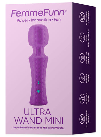 Ultra Wand Mini Waterproof Vibrator with Flexible Head Turquoise Electric Massager