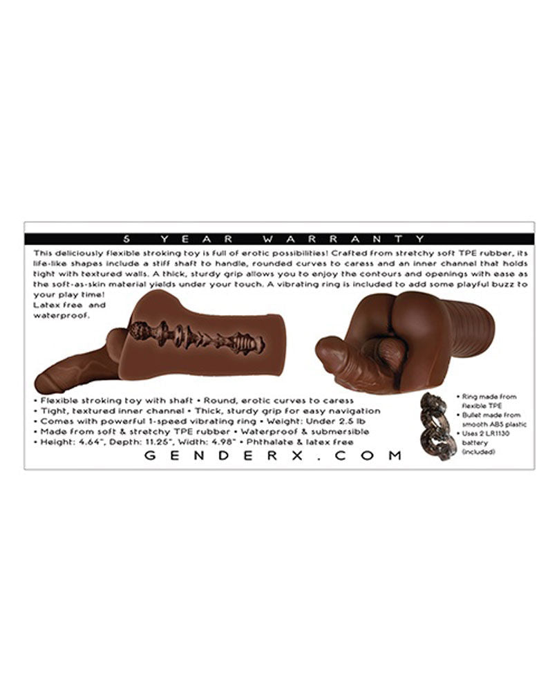 Backdoor Bash Dark Flexible TPE Anal Masturbator Toy for Men Strokers - Manual