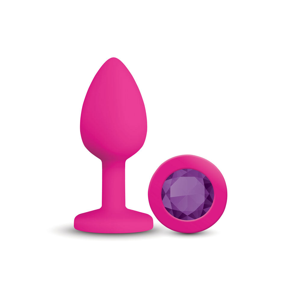 Cheeky Charms Gemma 2.74 Inch (Purple Gem Pink) – Small Silicone Butt Plug > Anal Range > Jewel Butt Plugs