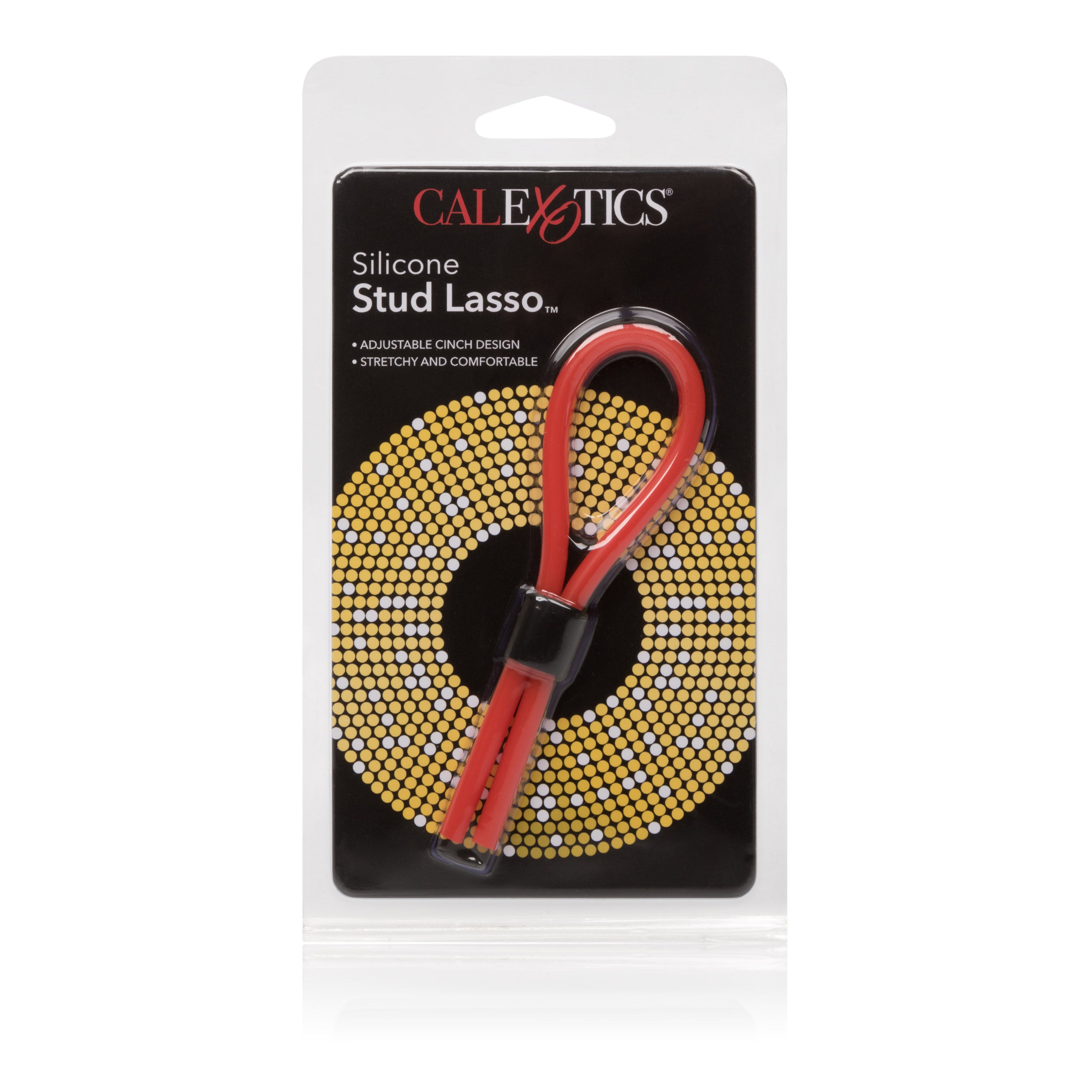 Silicone Stud Lasso Red Adjustable Erection Enhancer 5 Inch Flexible Stretchy Loop Red COCK RINGS