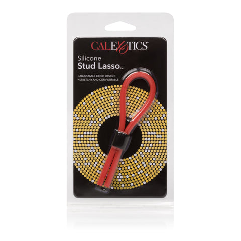 Silicone Stud Lasso Red Adjustable Erection Enhancer 5 Inch Flexible Stretchy Loop Red COCK RINGS