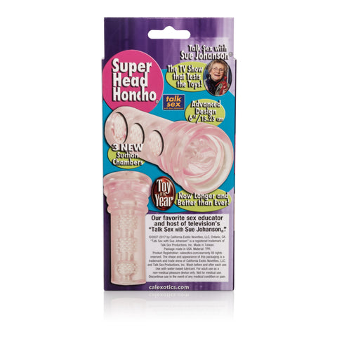 Sue Johnson Super Head Honcho Masturbator with Suction Chambers Strokers - Manual