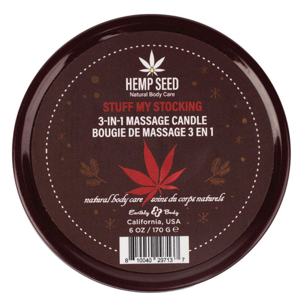 Hemp Seed 3-In-1 Massage Candle 170 g - Pomegranate & Brown Sugar Massage Candles