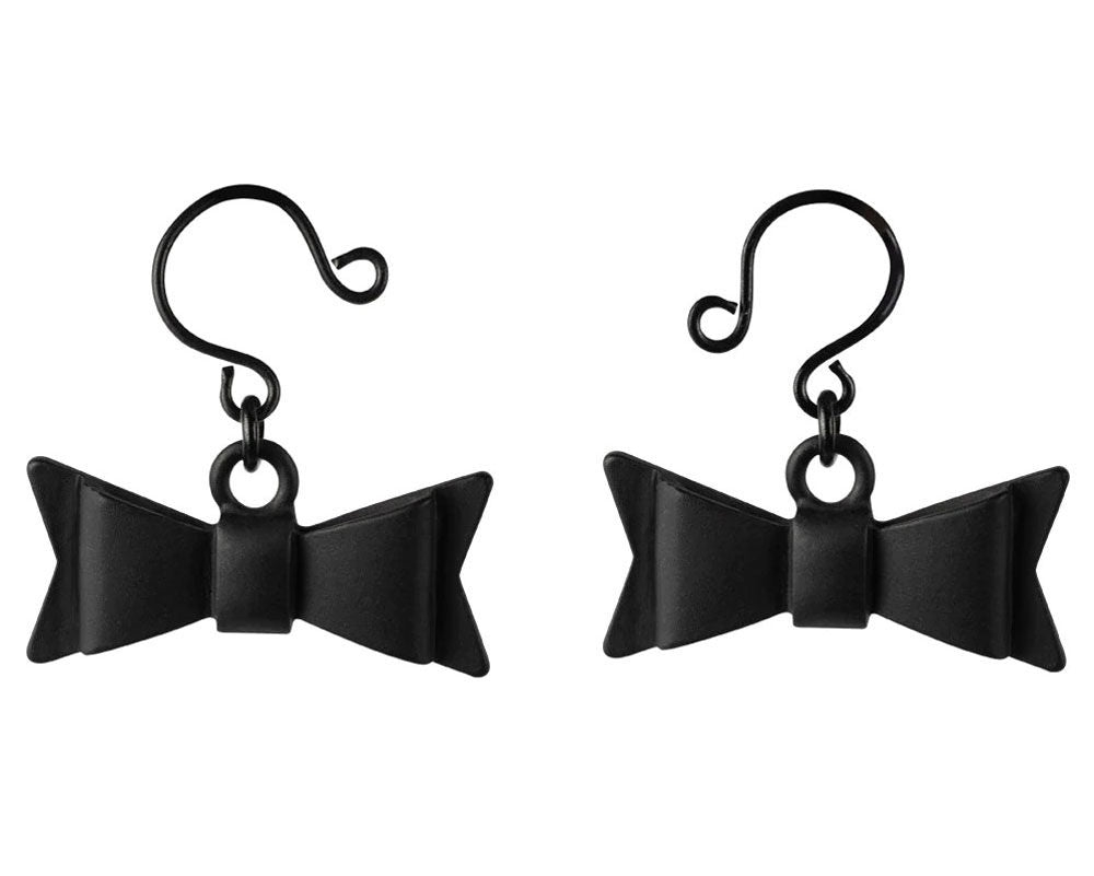 Bow Tie Nipple Jewelry - Black Body Jewelry (Non Piercing)
