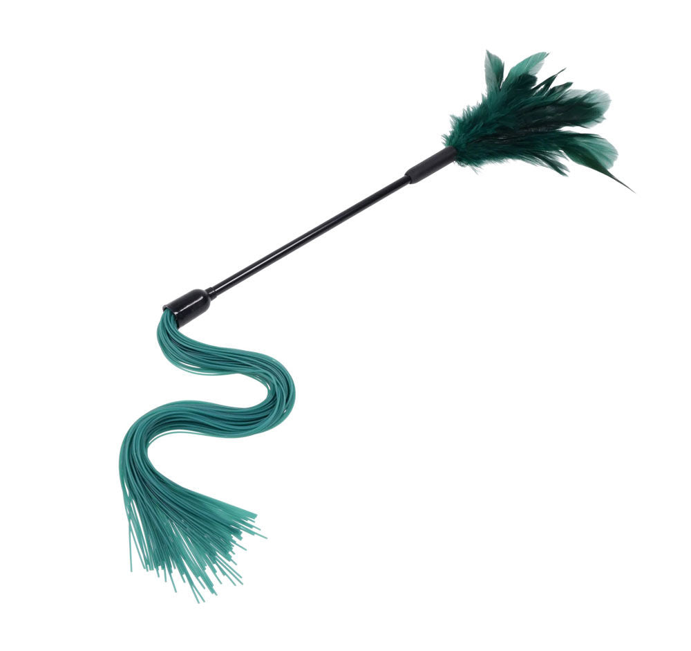 Indica Feather Tickler (Green) – Sensory Dual-Ended Tickler > Bondage Gear > Ticklers