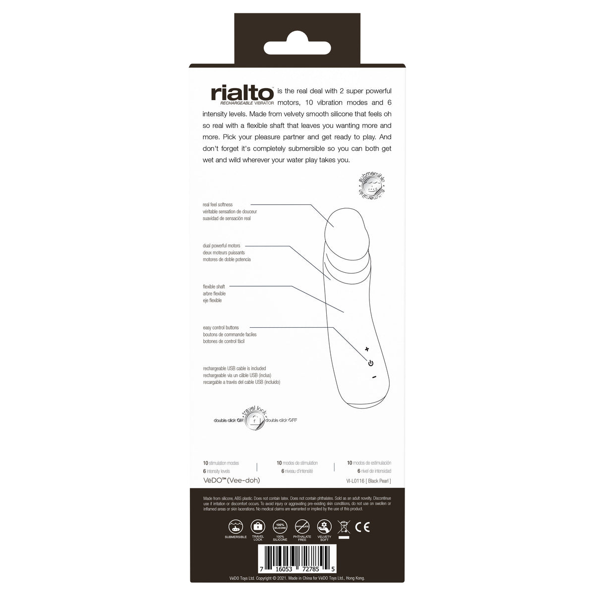 Rialto Realistic Vibrator with 10 Modes Vanilla > Vibrators > Realistic Vibrators